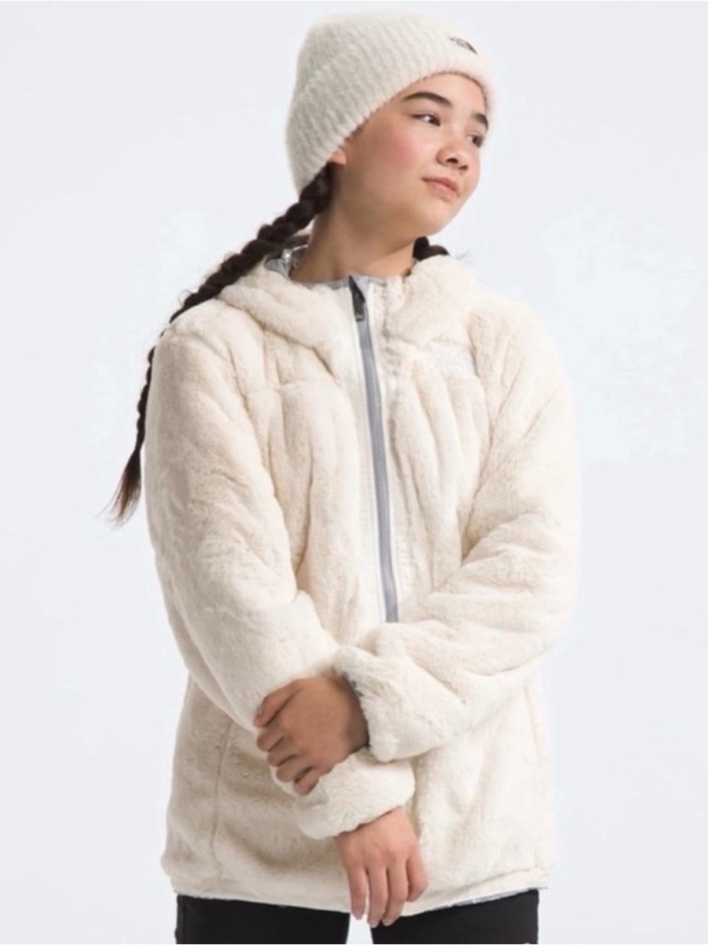 The North Face big Kids Girls' Reversible Mossbud Swirl Parka Jacket